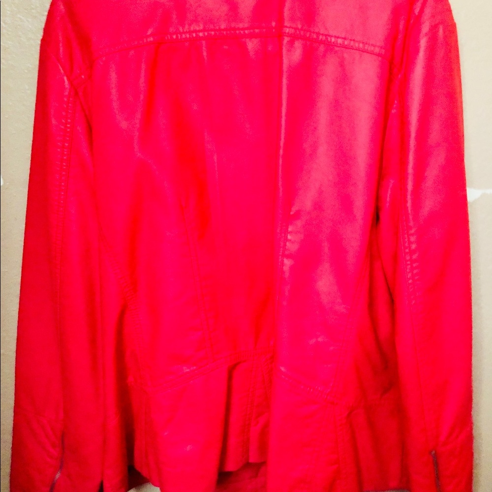 Wilson’s Leather Pink Faux Leather Moto Jacket-2X